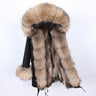 Thick and Warm Women's Winter Jacket with Real Fur in Collar Hood and Sleeves  -  GeraldBlack.com