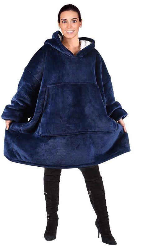 Thick Comfy Warm Hooded Travel Fleece TV Blankets for Adults Children - SolaceConnect.com