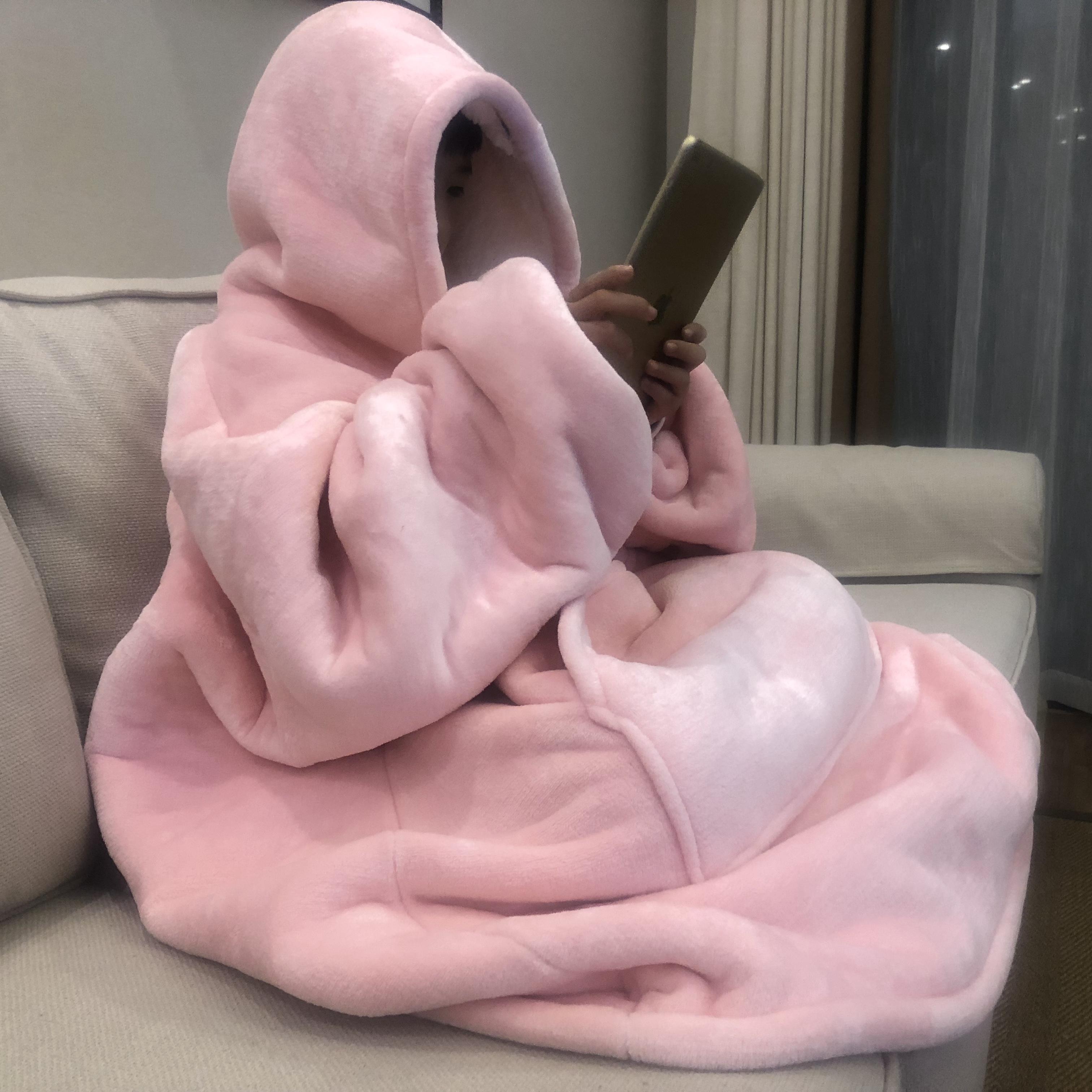 Thick Comfy Warm Hooded Travel Fleece TV Blankets for Adults Children  -  GeraldBlack.com