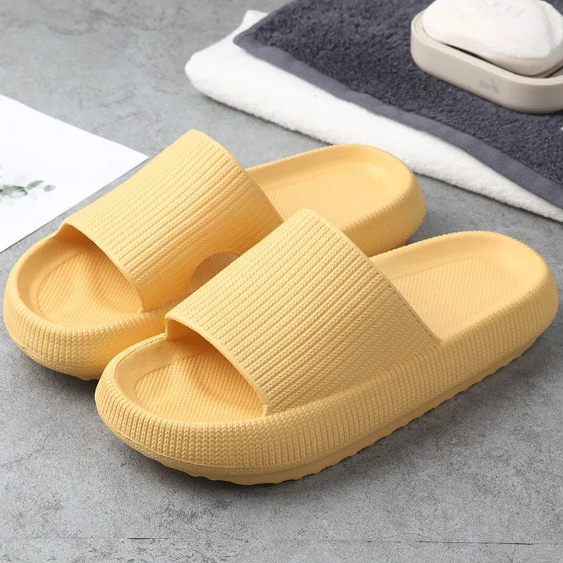 Thick Platform House Slippers for Women Home Couple Soft Sole Slide Summer Beach Flip Flops 34-45  -  GeraldBlack.com
