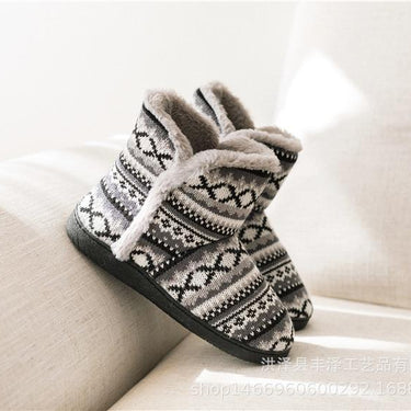 Thick Soled Home Slippers Unisex Non-Slip Flat Heel Warm Shoes - SolaceConnect.com