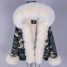 Thick Warm Winter Jacket with Hood Real Fox Raccoon Fur Parka for Women  -  GeraldBlack.com