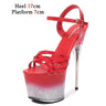 Thin Heel Waterproof Patent Leather Buckle Strap Bling Sandals for Women  -  GeraldBlack.com