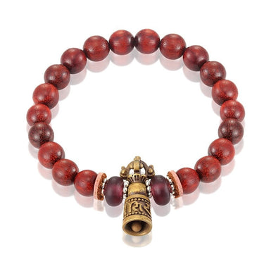 Tibetan Buddhism Ren Sanders Wood Mala Beaded Om Healing Bracelets Jewelry - SolaceConnect.com