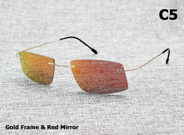 Titanium Memory DesignMatrix Style Polarized Driving Men's Sunglasses - SolaceConnect.com