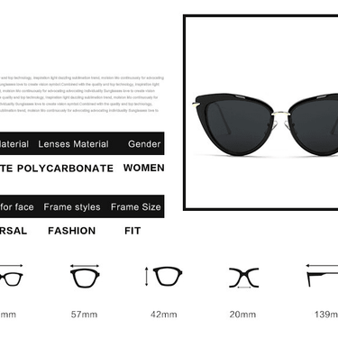 Top Quality Original Designer Alloy Temple Gafas Sunglasses for Women  -  GeraldBlack.com