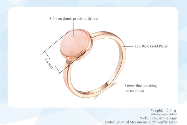 Top Quality Rose Gold Color Concise Cat's Eye Austrian Crystals Ring  -  GeraldBlack.com