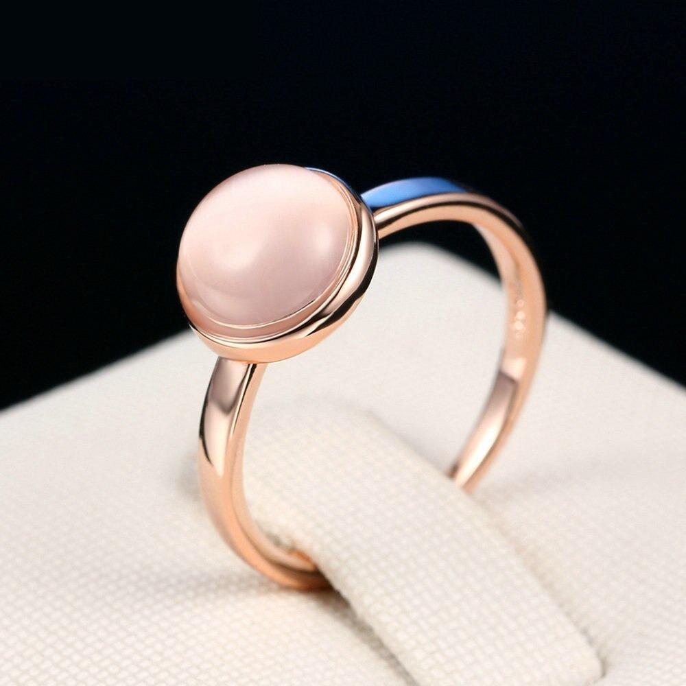Top Quality Rose Gold Color Concise Cat's Eye Austrian Crystals Ring  -  GeraldBlack.com