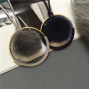 Top Quality Super Star Style Mink Fur Ball Metal Round Necklaces for Women - SolaceConnect.com