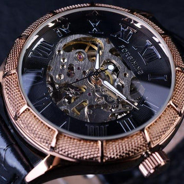 Transparent Roman Number Luxury Brand Men's Skeleton Mechanical Watches  -  GeraldBlack.com