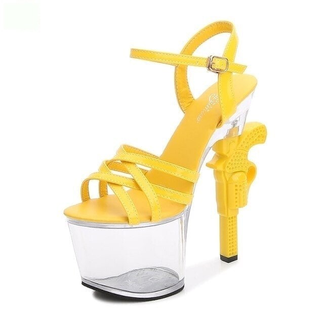 Transparent Summer Sandals for Women Sexy High Heel Patent Leather Pumps  -  GeraldBlack.com