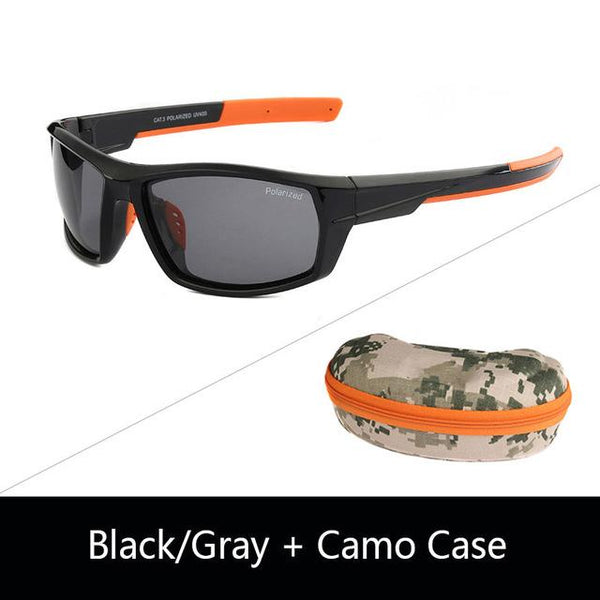 Trendy Camo Black Polarized Designer Sports Sunglasses for Men and Women - SolaceConnect.com