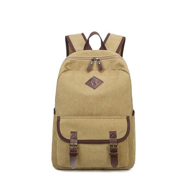 Trendy Canvas Printed Vintage Women's Laptop Rucksack Backpack - SolaceConnect.com