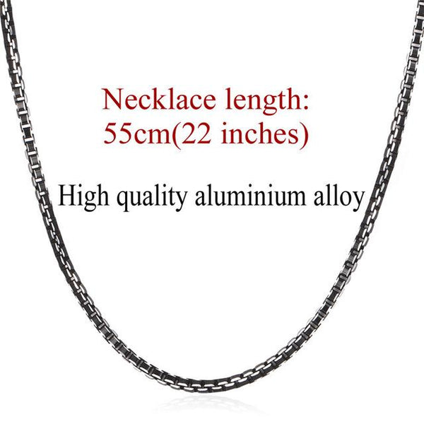 Trendy Cool Black Collar Box Alloy Link Chain 3mm 6mm Necklace for Men - SolaceConnect.com