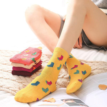 Trendy Winter Autumn Cartoon Printed Ladies Socks for Winter in 5 Colors - SolaceConnect.com