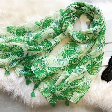 Tropical Print Viscose Hijab Women's Scarf Luxury Beach Fashion Shawl - SolaceConnect.com