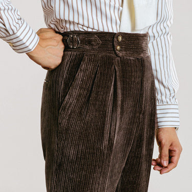 Trousers Pant For Men High Waist Office Dress Trouser Italian Pant  -  GeraldBlack.com