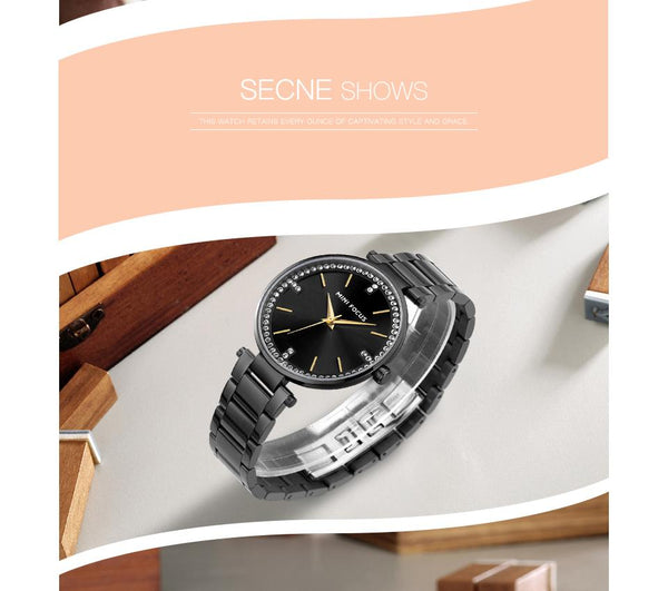 Ultrathin Rhinestone Diamond Quartz Women's Watches with Bracelet - SolaceConnect.com