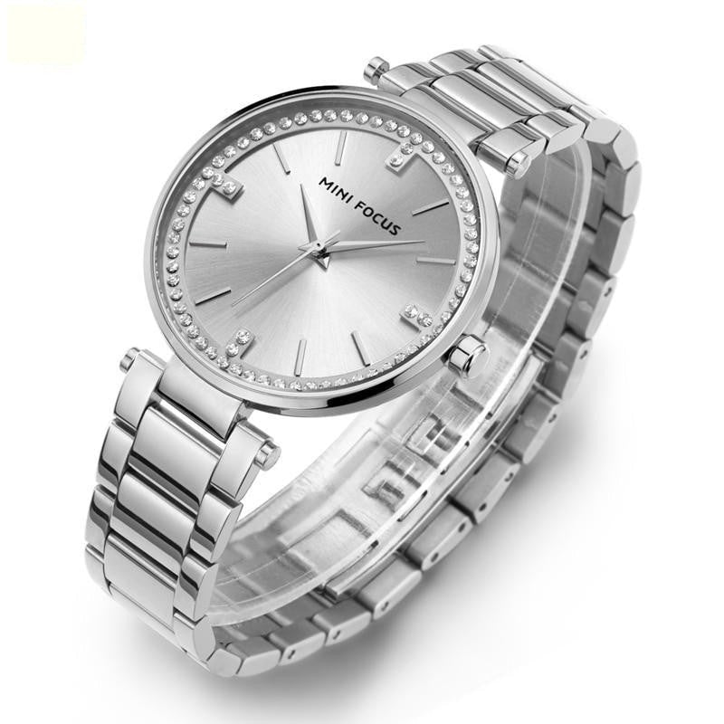 Ultrathin Rhinestone Diamond Quartz Women's Watches with Bracelet  -  GeraldBlack.com