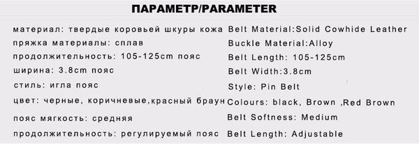 Unique Designer Retro Pin Buckles Men 100% Pure Cow Skin Leather Belts Male Casual Styles Jeans Belt - SolaceConnect.com