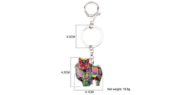 Unique Enamel Pomerania Dog Animal Pendant Souvenir Key Holder Jewelry - SolaceConnect.com