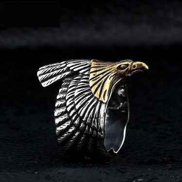 Unique High Quality Stainless Steel Eagle Biker Fashion Ring for Men - SolaceConnect.com