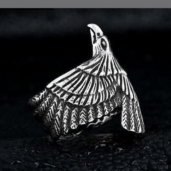 Unique High Quality Stainless Steel Eagle Biker Fashion Ring for Men  -  GeraldBlack.com