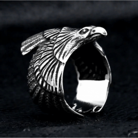 Unique High Quality Stainless Steel Eagle Biker Fashion Ring for Men  -  GeraldBlack.com