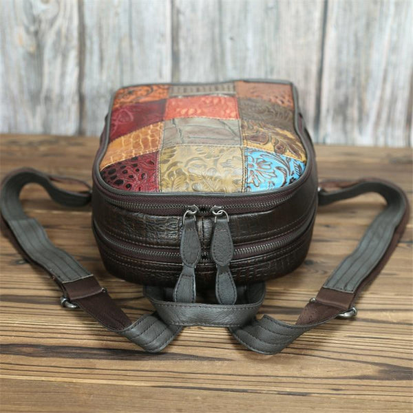 Unique Highend Vintage Women's Genuine Leather Backpack Travel Bag  -  GeraldBlack.com