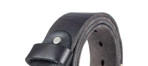 Unique Retro Design Pin Buckle Man Casual Styles Jeans Belt for Men Pure Solid Cow Skin Leather - SolaceConnect.com