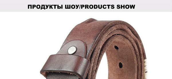 Unique Retro Design Pin Buckle Man Casual Styles Jeans Belt for Men Pure Solid Cow Skin Leather - SolaceConnect.com