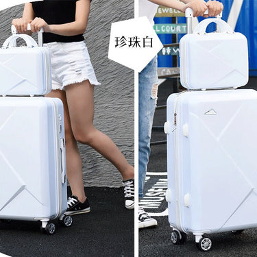 Unisex 2 Pcs 20 22 24 26 28 Inches ABS Rolling Luggage Suitcase  -  GeraldBlack.com