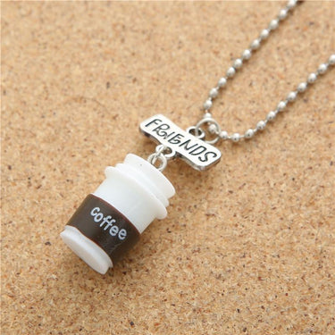 Unisex 2 Pieces Set of Mini Oreo Biscuits and Coffee Pendant Necklace - SolaceConnect.com