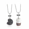 Unisex 2 Pieces Set of Mini Oreo Biscuits and Coffee Pendant Necklace  -  GeraldBlack.com