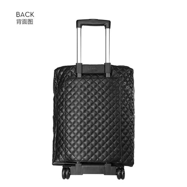 Unisex 20 Inch Retro Leather Carry On Luggage Cabin Suitcase with Wheels  -  GeraldBlack.com