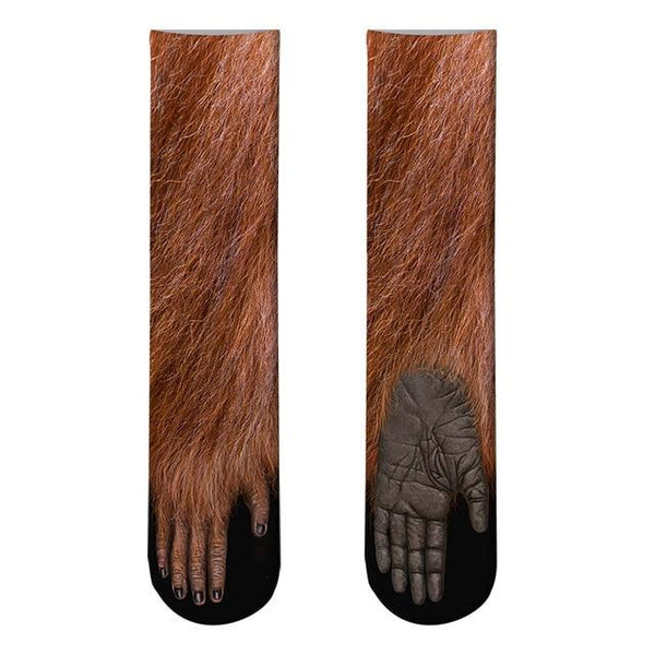 Unisex 3D Animal Paw Printed Long Breathable Elastic Crew Socks - SolaceConnect.com