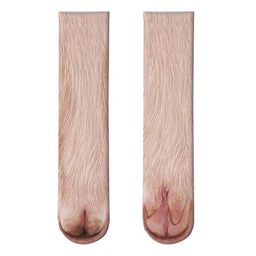 Unisex 3D Animal Paw Printed Long Breathable Elastic Crew Socks  -  GeraldBlack.com