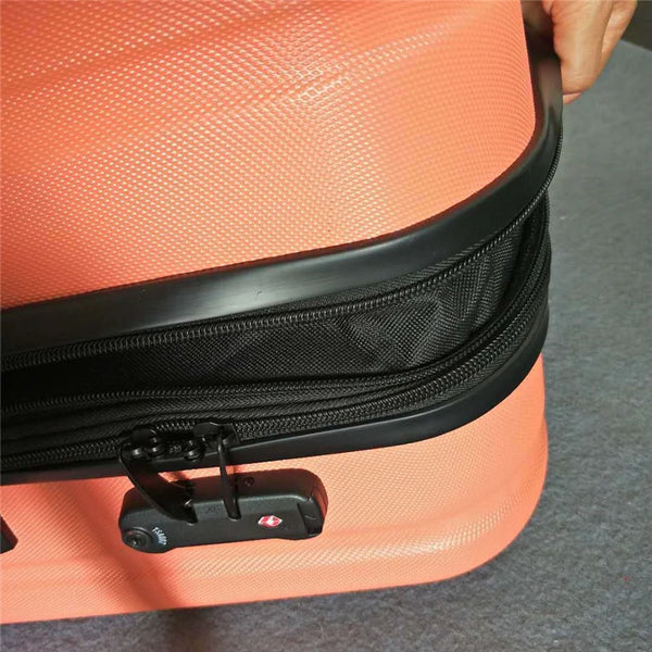 Unisex ABS Expandable Spinner Hard Travel Luggage Suitcase Trolley Bag  -  GeraldBlack.com