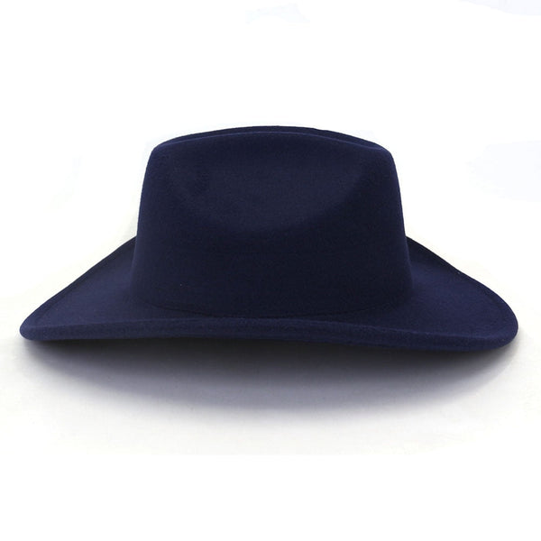 Unisex Artificial Wool Western Cowboy Hat Winter Autumn Gentleman Jazz Cowgirl Hats Cloche Sombrero Caps  -  GeraldBlack.com