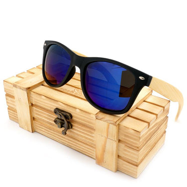 Unisex Bamboo Legs Polarized Lens Sun Glasses with Wood Gift Boxes  -  GeraldBlack.com