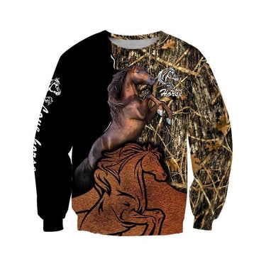 Unisex Beautiful Horse Muddy Design 3D All Over Printed Sweatshirt Hoodies - SolaceConnect.com