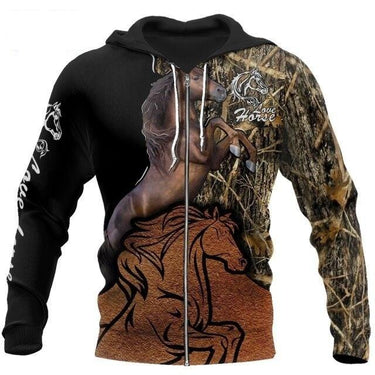 Unisex Beautiful Horse Muddy Design 3D All Over Printed Sweatshirt Hoodies - SolaceConnect.com