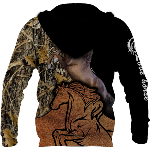 Unisex Beautiful Horse Muddy Design 3D All Over Printed Sweatshirt Hoodies  -  GeraldBlack.com