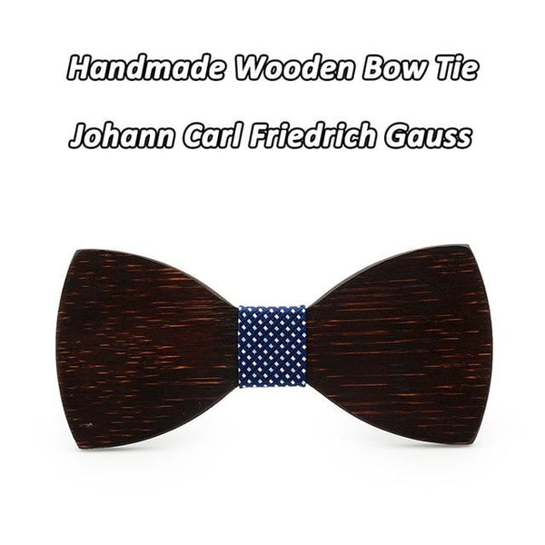 Unisex Black Solid Novelty Polyester Wooden Bowties for Wedding Party - SolaceConnect.com