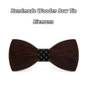 Unisex Black Solid Novelty Polyester Wooden Bowties for Wedding Party - SolaceConnect.com