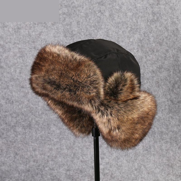 Unisex Bomber Faux Fur Synthetic Leather Russian Ushanka Ear Protection Cap - SolaceConnect.com