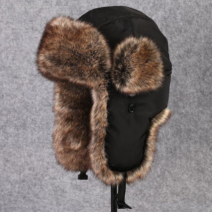 Unisex Bomber Faux Fur Synthetic Leather Russian Ushanka Ear Protection Cap  -  GeraldBlack.com