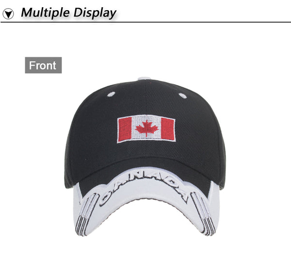Unisex Canada Maple Leaves Letter Embroidery Adjustable Baseball Hat