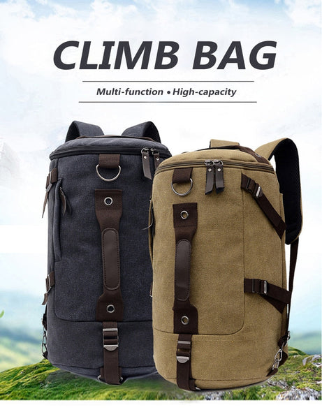 Unisex Canvas Tactical Climbing Mountaineering Sports Rucksack Bag  -  GeraldBlack.com