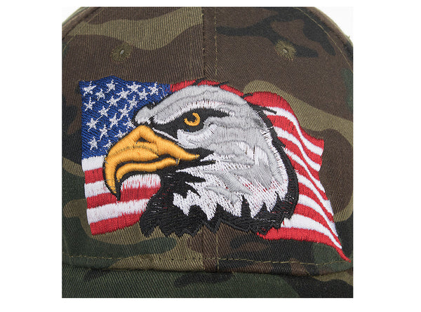 Unisex Casual USA American Flag Embroidery Camouflage Baseball Cap  -  GeraldBlack.com